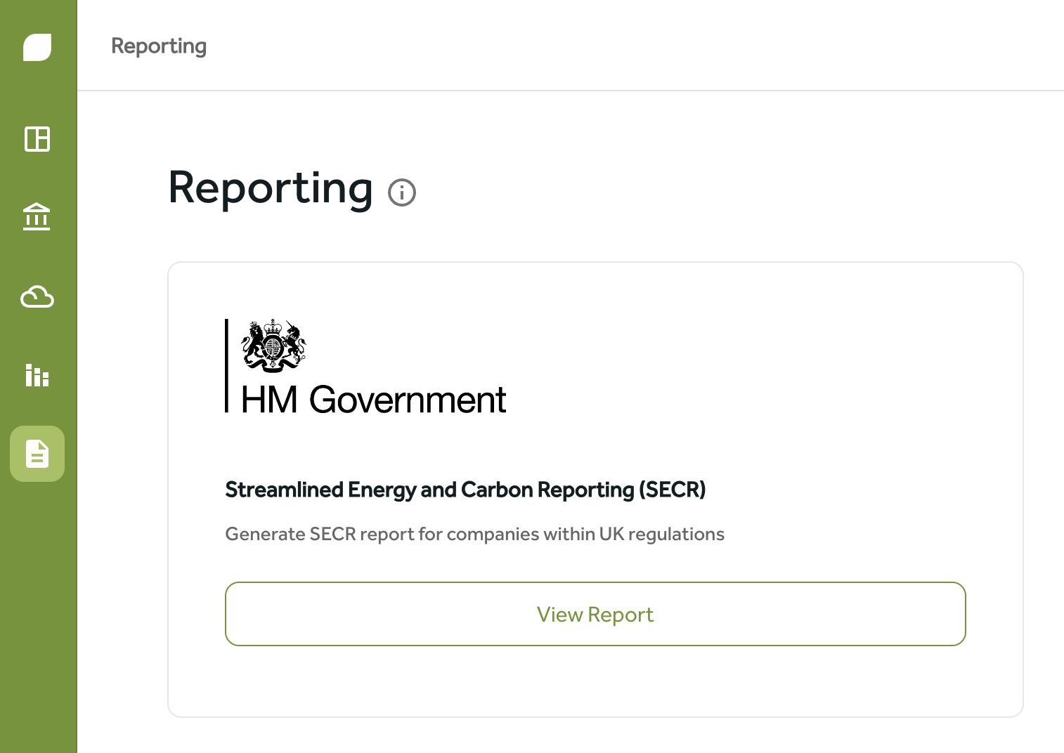 screenshot of Gaia Carbon Accounting